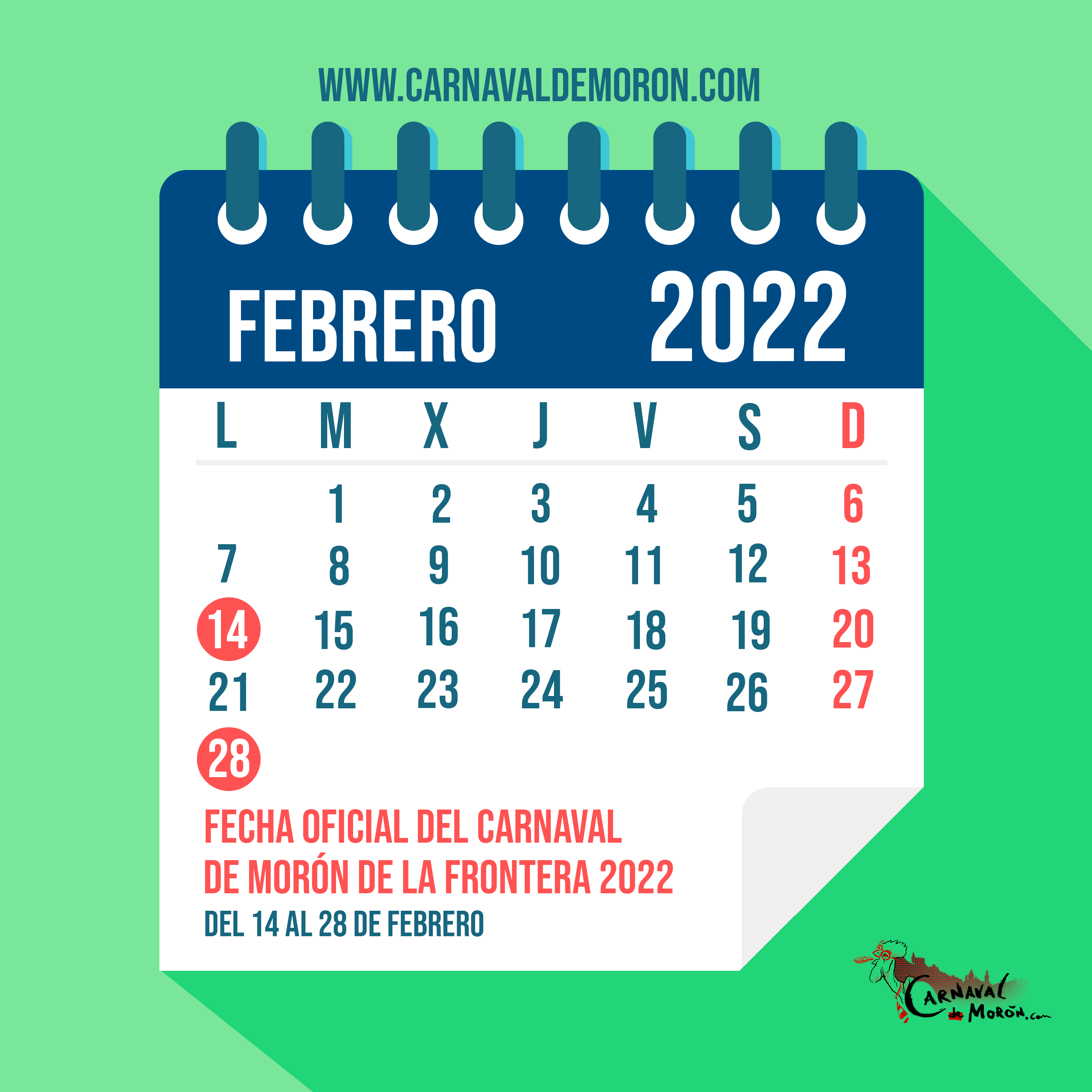Fecha oficial Carnaval 2022