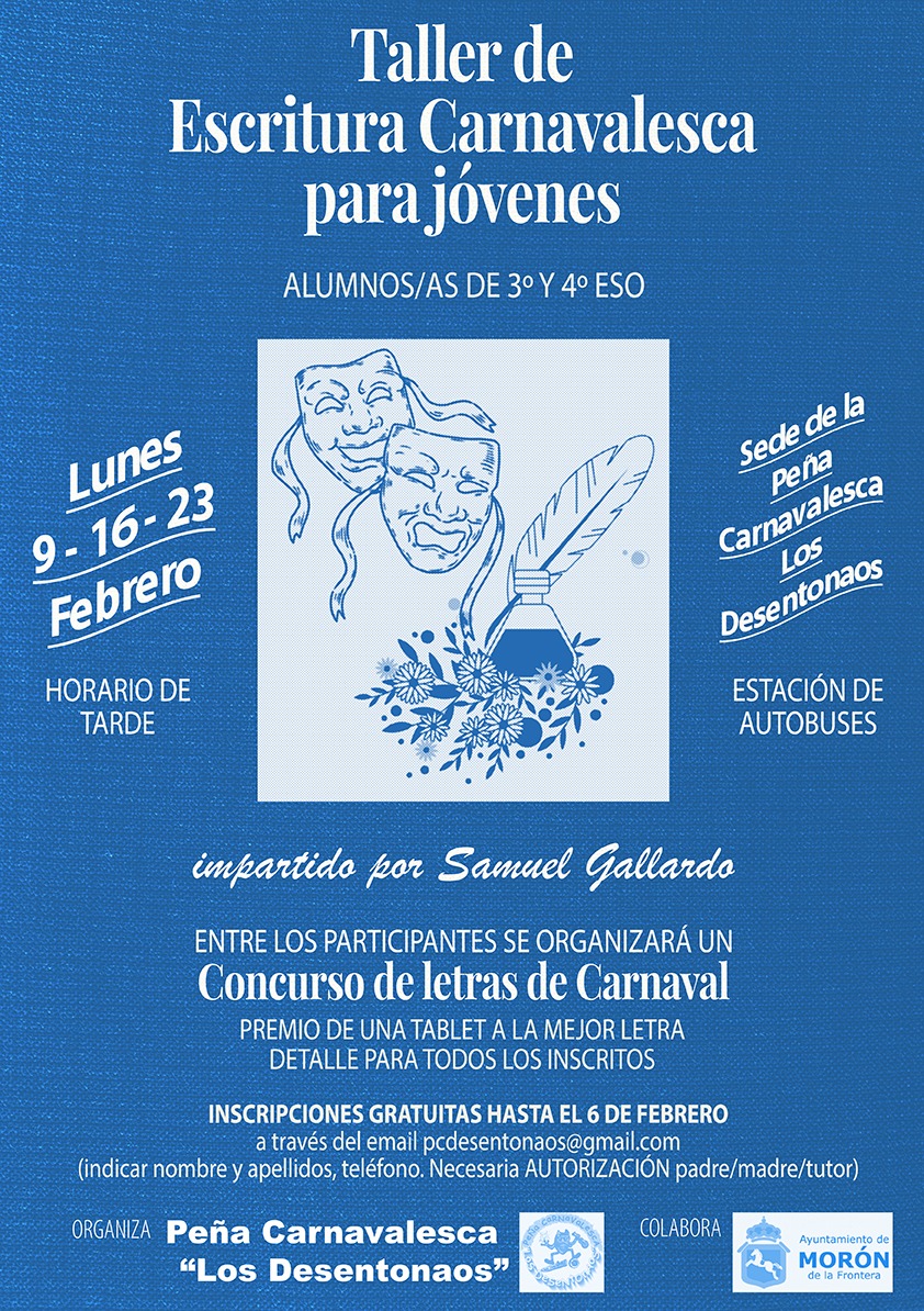 "La Peña Los Desentonaos organiza un “Taller de Escritura Carnavalera” para jóvenes"