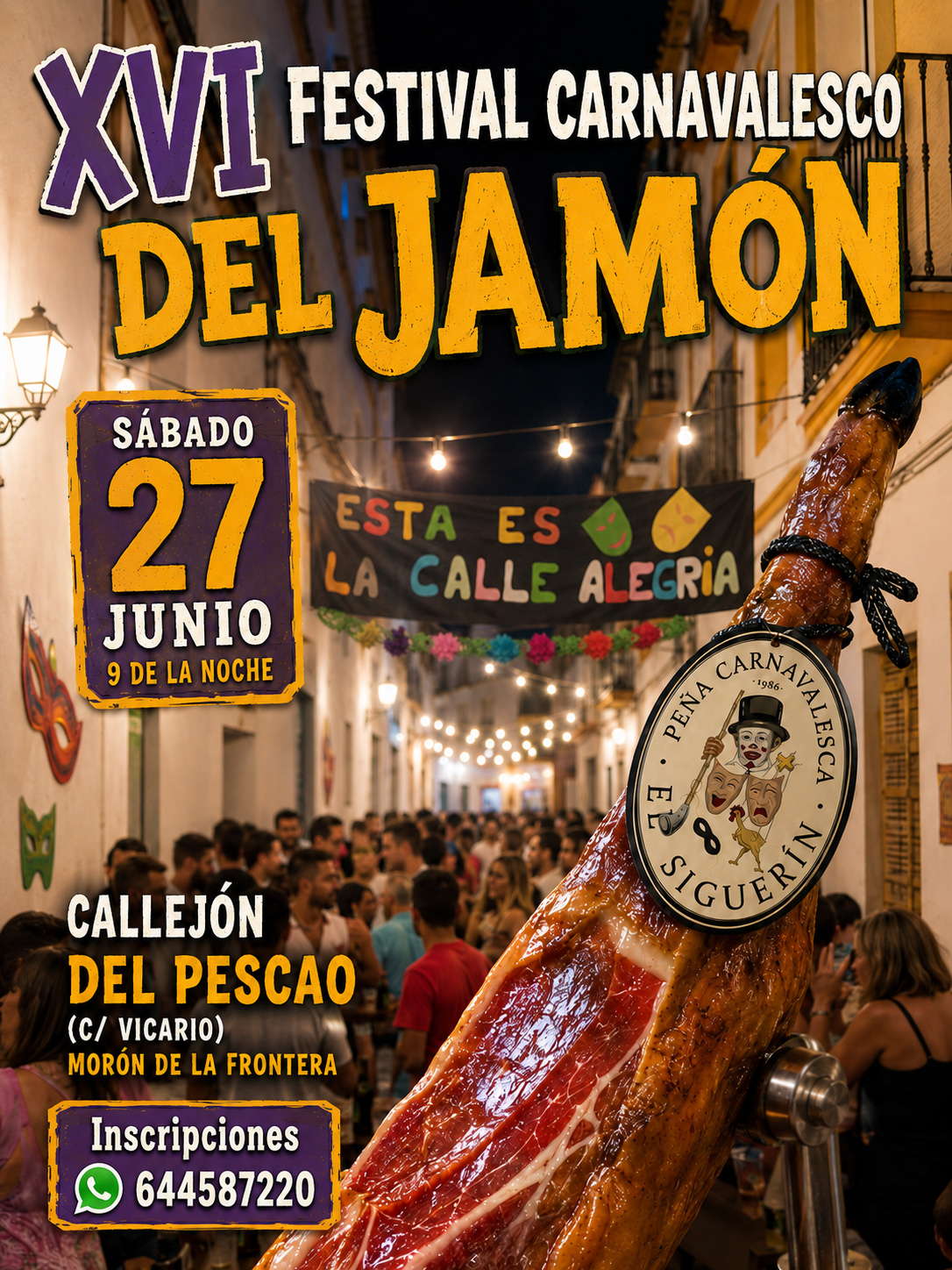 La Peña El Siguerín celebrará el XVI Festival del Jamón el próximo 27 de junio