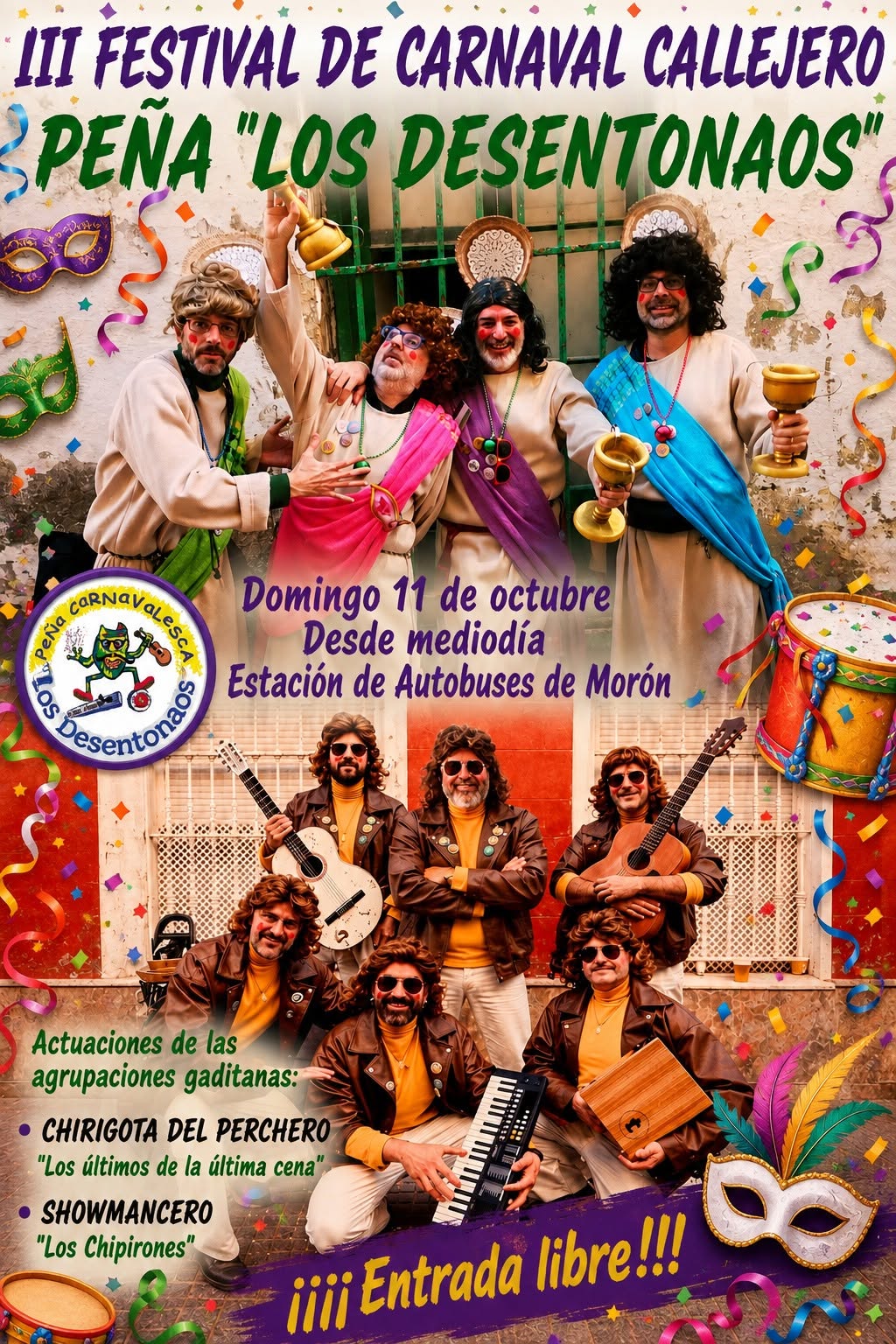 La Chirigota del Perchero y el Showmancero, en Los Desentonaos